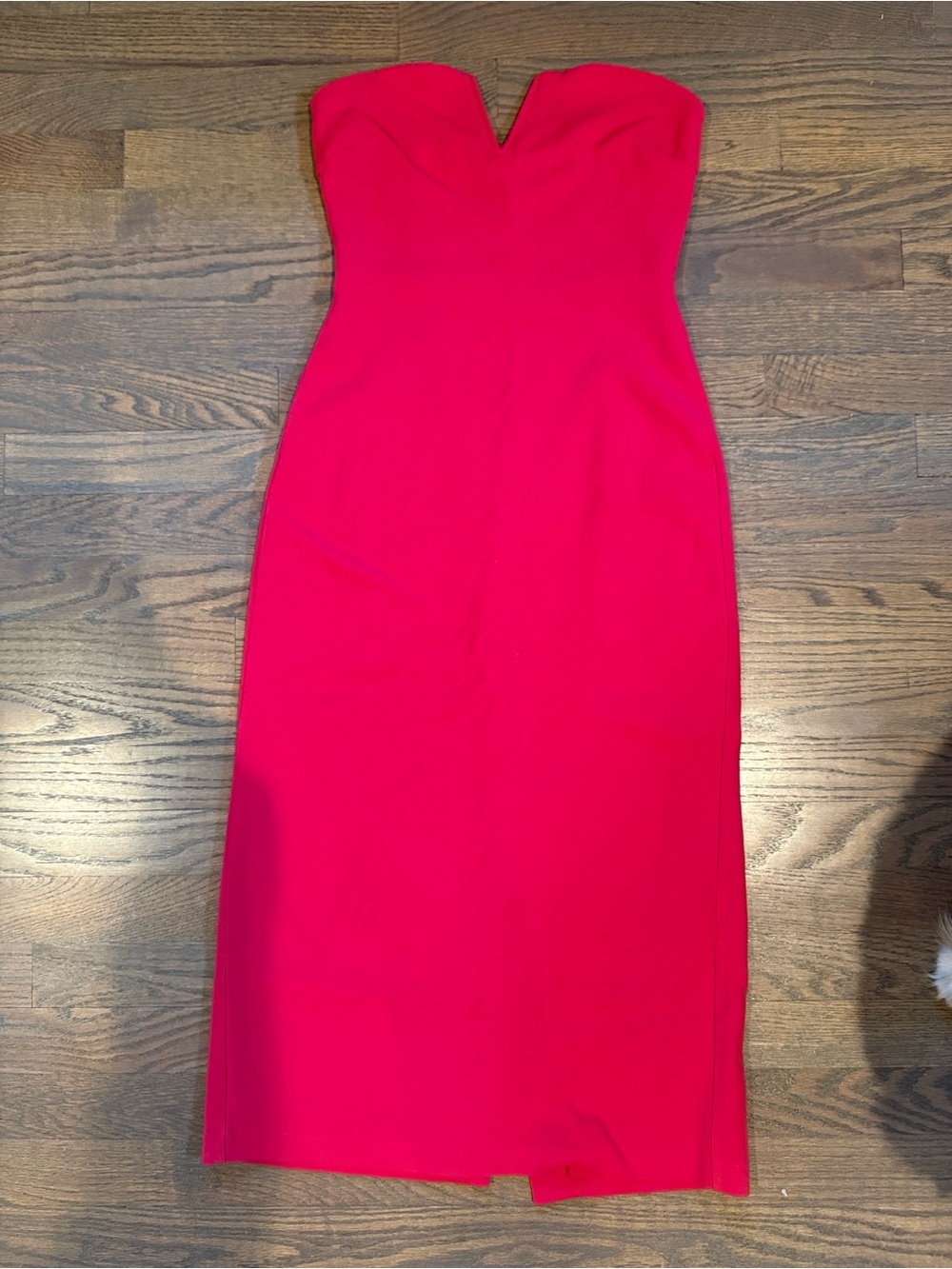 Ramy Brook Julie Strapless Hot Pink Midi Dress